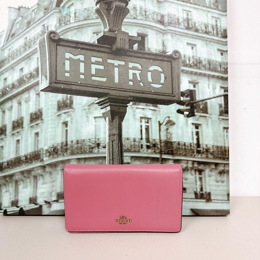 Coach 27247 Callie Foldover Chain Clutch IN ROSE